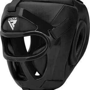 RDX Boxing Headgear MMA Muay Thai-Removable Face Grill, for Sparring- large